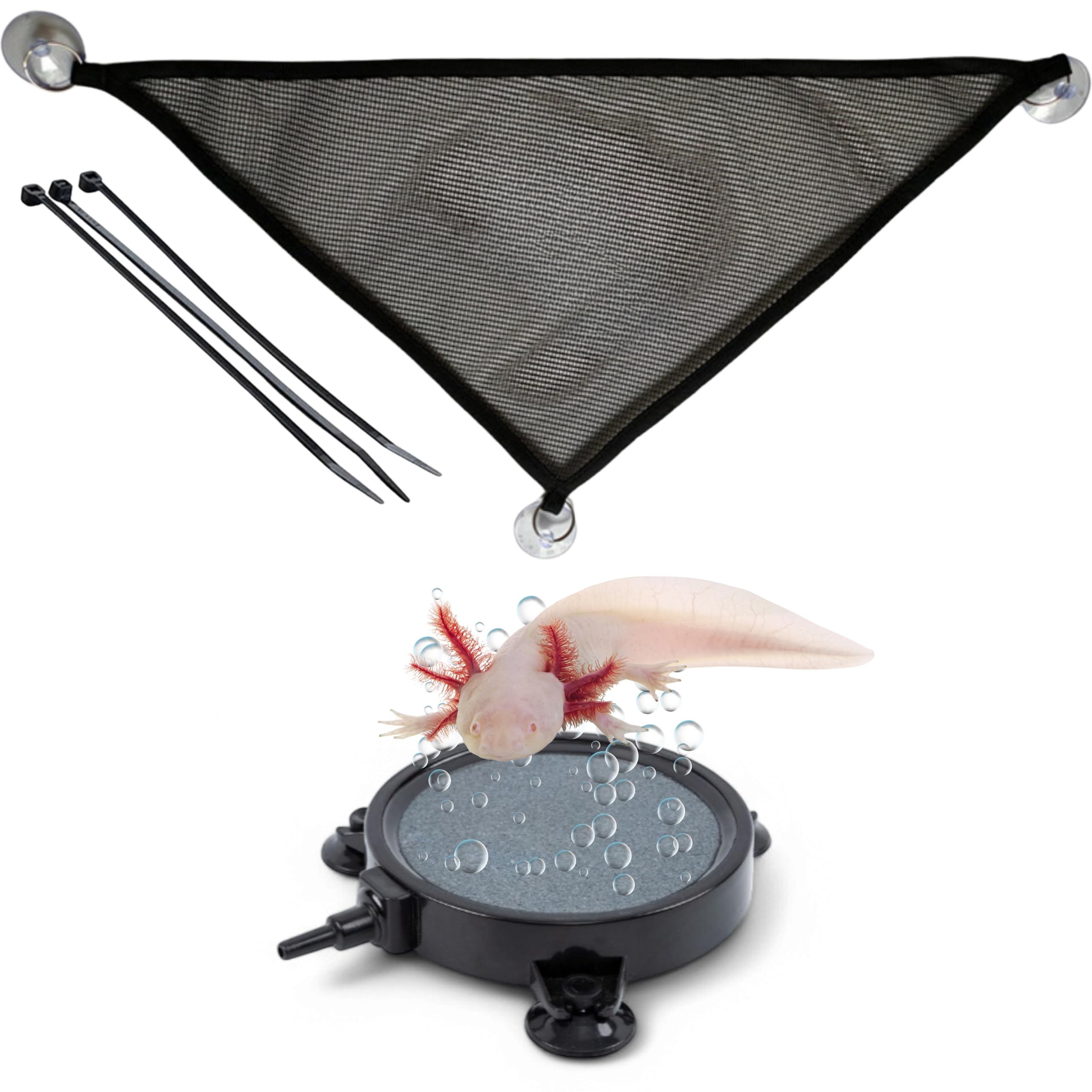 Axolotl Hammock for Aquarium with Bubble Diffuser for Fish Tank